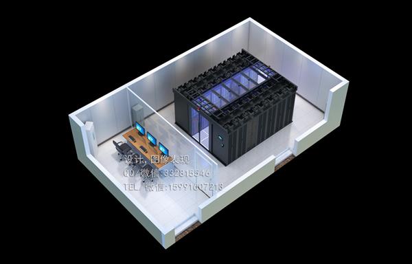 徐州工商银行机房动环效果图制作,地下一层设计案例