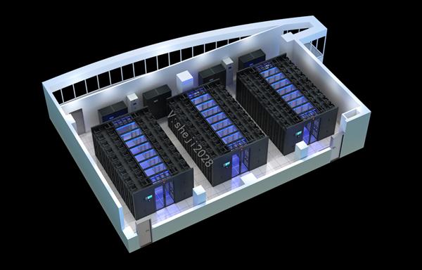 南昌某高校實訓(xùn)機房_研發(fā)室主機房效果圖制作