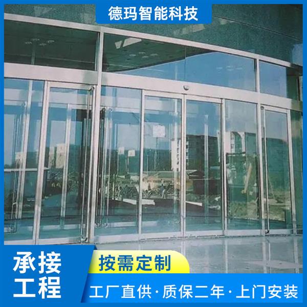 广州自动钢化玻璃推拉门 清远酒店门感应自动开门 东莞大型玻璃门