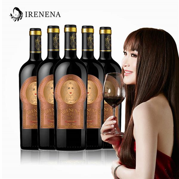 IRENENA红酒温碧霞自创品牌智利葡萄酒美娜干红