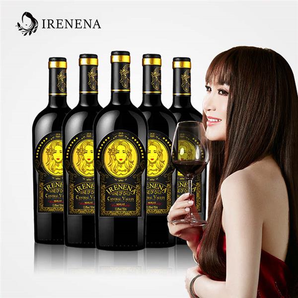 IRENENA红酒温碧霞自创品牌智利葡萄酒美乐酒庄