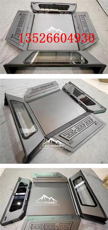 韩国双龙皮卡车后备箱后斗分体锰钢三开门高盖后箱盖