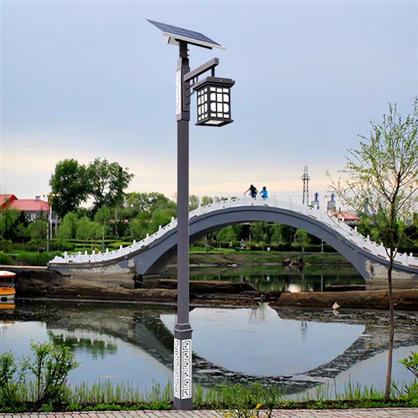 太阳能接电两用庭院灯户外防水中式走廊别墅景观灯