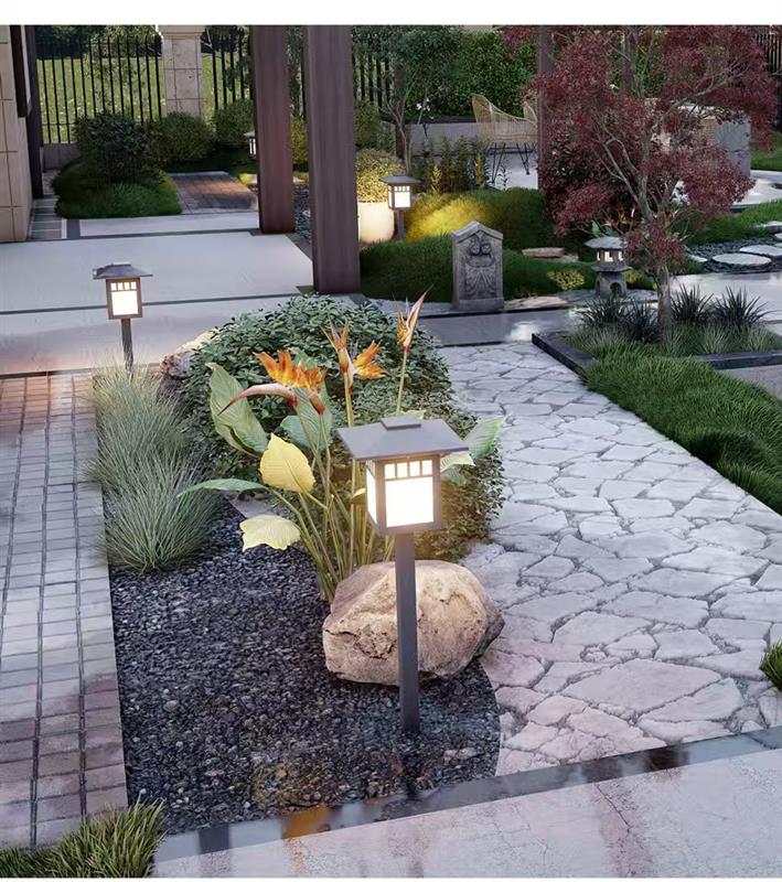 新款中式庭院灯仿古高杆路灯户外防水日式草坪灯超亮