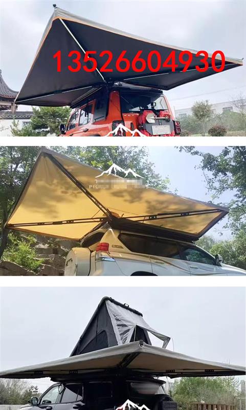 皮卡车三开门高盖侧帐270度旋转天幕遮阳高盖蓬露营