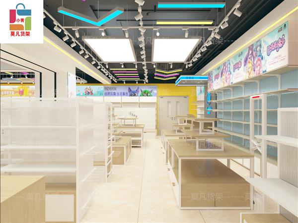 饰品百货货架设计引导客流动线与视觉焦点