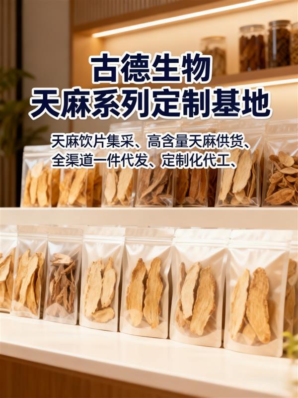 古德生物天麻代工浸出物百分59齐全天麻素百分0.5