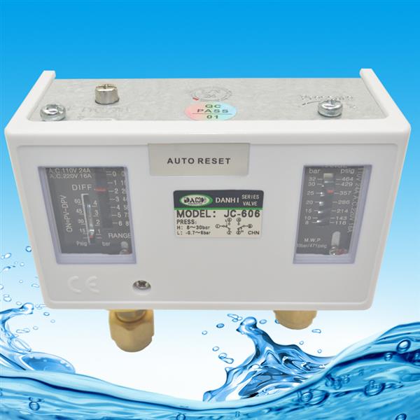 DANHI丹海JC-606双接点双信号双压压力开关3S双压力口压力控制器