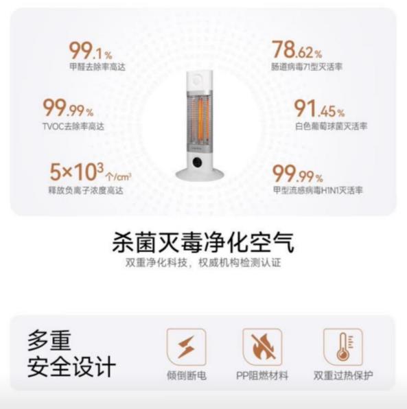 一台顶五台伟而特红外取暖器取暖杀菌除甲醛梅雨季救星