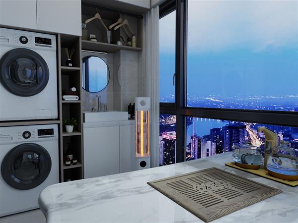 阳台改造3平米角落专属取暖器冬日阅读角秒变高级茶室